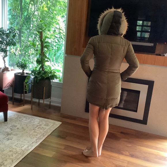 RELISH Women parka JACKET COAT S/XS REAL FINN RACOON,REAL LEATHER  TRIM - Picture 14 of 15